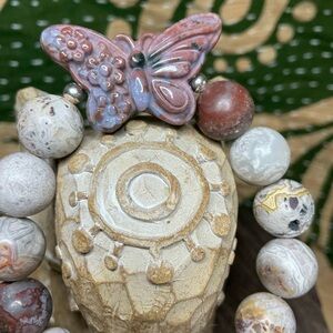 Mexican Crazy Lace 12mm with OJ Butterfly